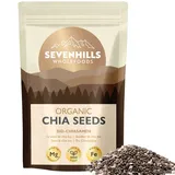 Sevenhills Wholefoods Bio Chia Samen 1kg - Roh - Nährstoffreich – Rein und natürlich – Gentechnikfrei, allergenfrei