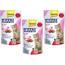 GIMCAT NUTRI POCKETS Rindfleisch Snack 3x60g