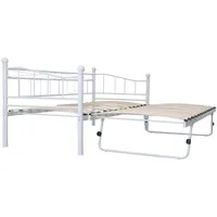 VidaXL Bettgestell Weiß Stahl 180x200/90x200 cm619070