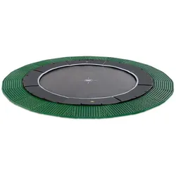 EXIT Trampolin Dynamic Ground Level Ø 366 cm schwarz + Fallschutz