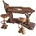 JV Möbel Bartisch 2x Hocker rechteckig Holz 80 x 120 cm Braun