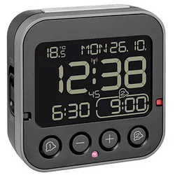 TFA® digitaler Funkwecker BINGO 2.0 schwarz Kunststoff