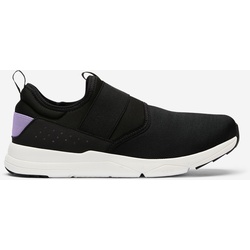 Walking Schuhe Sneaker Damen Slip On - PW 160 schwarz/lila, schwarz|violett|weiß, 37