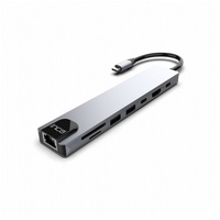 inca USB-C HUB Type-C-Hub Aluminiumgehäuse 8 Ports USB, Ethernet, HDMI und mehr