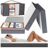 DYNMC you Klappmatratze Gästematratze klappbar – 14cm dick & bequem H3 – Faltbare Matratze, platzsparend klappbar – Reisebett Erwachsene – Test SEHR GUT Oeko TEX Standard – Waschbarer Bezug - 120 x 195 cm