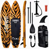 SF SUPRFIT SUP-Board Stand Up Paddling Board aufblasbares Komplett-Set, SUP Board mit doppelter PVC Schichtung - 330x81x15 cm max. 140 kg bunt