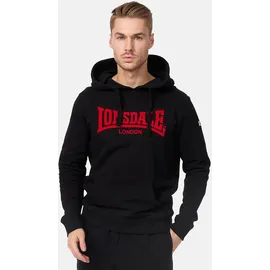 Lonsdale Herren Hooded One Tone Kapuzenpullover, Schwarz, L