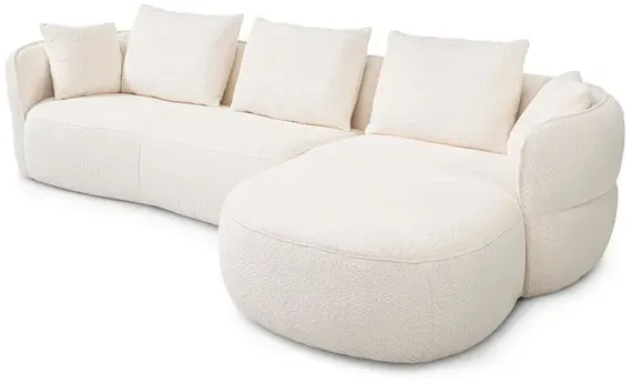 DAHEIM Ecksofa Imola Stoff Snow