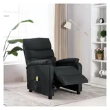 vidaXL Massagesessel Dunkelgrau Polyester 72 x 98 x 96 cm Grau mit Fernbedienung