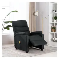 vidaXL Massagesessel Dunkelgrau Polyester 72 x 98 x 96 cm Grau mit Fernbedienung