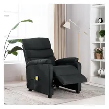 vidaXL Massagesessel Dunkelgrau Polyester 72 x 98 x 96 cm Grau mit Fernbedienung