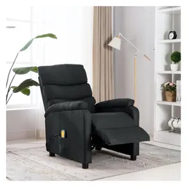 vidaXL Massagesessel Dunkelgrau Polyester 72 x 98 x 96 cm Grau mit Fernbedienung