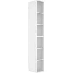 Bücherregal GAMI "Enzo", weiß, B:33cm H:235cm T:45cm, Spanplatte, Regale, Verschiedene Module einfach zu kombinieren