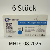 CLUNGENE 5er Pack Clungene COVID-19 Haltbarkeit: 07/26 (auch EG.5, Omikron, BA.4, BA.5) Schnelltest Nasal Test