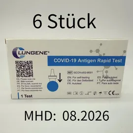 CLUNGENE 5er Pack Clungene COVID-19 Haltbarkeit: 07/26 (auch EG.5, Omikron, BA.4, BA.5) Schnelltest Nasal Test