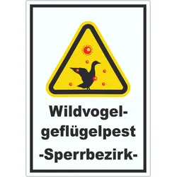 HB-Druck Wildvogelgeflügelpest Aufkleber A5 (148x210mm)
