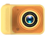 Kinder-Digitalkamera für Kinder im Alter von 3–12 Jahren, 5,1 cm IPS-Bildschirm, HD-Video- und Fotoaufnahme, weiche Silikonhülle, tragbarer Mini-Camcorder mit Umhängeband, CCD-Sensor (Gelb)
