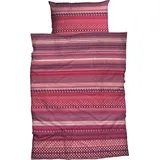 Casatex Alfredo Streifendesign Rot 135 x 200 cm + 80 x 80 cm