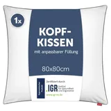 Blumtal KopfKissen 80 x 80 cm Weiß