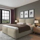 Halmon Schlafkomfort Betten Milano 120 x 200 cm H3 Beige