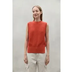 ECOALF für Damen. MCWGAKNHIEDR0649S24-275 Weste Efeurot (S), Lässig, Bio-Baumwolle, Nachhaltig, Recycelte Baumwolle