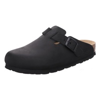 Rohde Damen Pantolette Clog Leder Schnalle robust kombifreundlich Alba 6073, Größe:40 EU, Farbe:Schwarz - 40