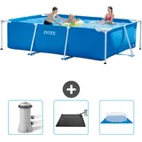 Intex – Schwimmbecken mit rechteckigem Rahmen – 300 x 200 x 75 cm – im Lieferumfang enthalten Accessoire CB79
