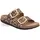 ROHDE Pantolette Leder Zweischnaller mit Leopardenmuster Rodigo-D 5890, Größe:38 EU