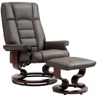 Homcom Relaxsessel mit Hocker, Drehbar Fernsehsessel mit Liegefunktion TV-Sessel