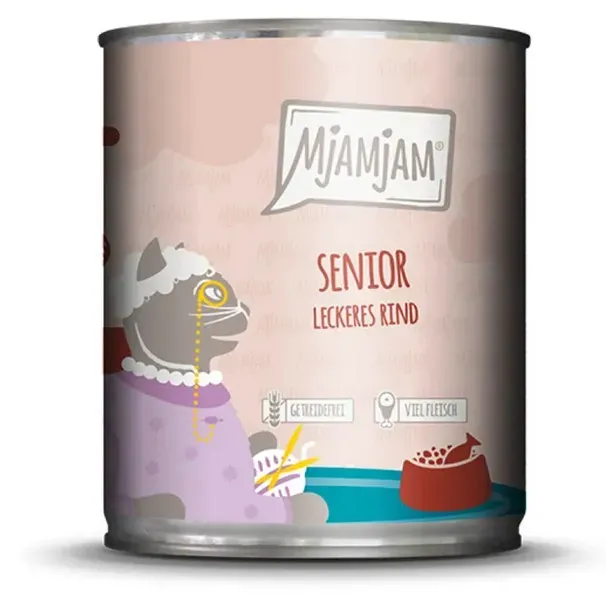 MjAMjAM – Senior 800g MjAMjAM Katze Sparpaket 12x800g Senior - Rind