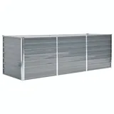 vidaXL Garten-Hochbeet verzinkter Stahl 240 x 80 x 77 cm Grau
