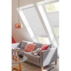 Dachfensterplissee SUNLINES "StartUp Style Honeycomb TL", weiß (weiß, weiß), B:77,6cm H:73,9cm, Obermaterial: 100% Polyester, Plissees, mit Führungsschienen