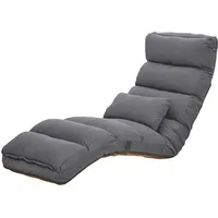 Hti-Living Relaxliege Maribel Polyester 56 x 175 x 0 cm Grau