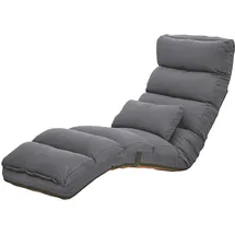 Hti-Living Relaxliege Maribel Polyester 56 x 175 x 0 cm Grau