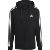 adidas Essentials Fleece 3-Streifen Kapuzenjacke Black S