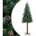 vidaXL Weihnachtsbaum Schlank Mit Echtholz Und Schnee Grün 210 cm