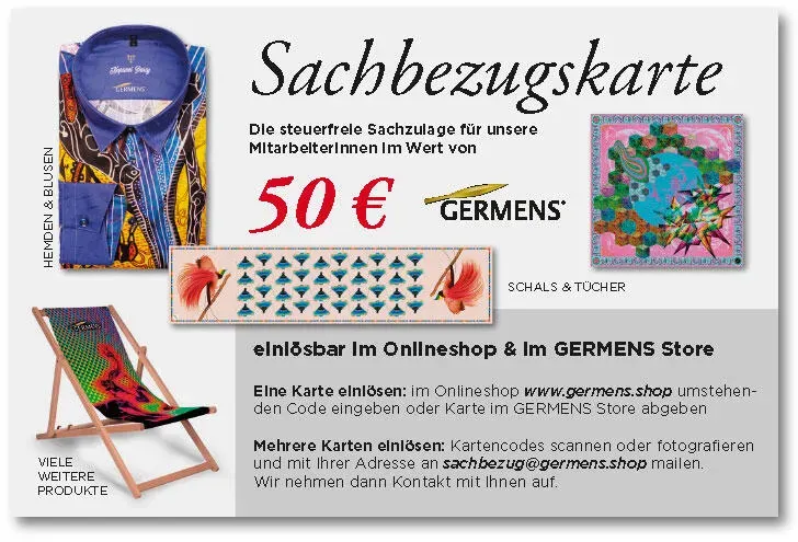 Sachbezugskarte 50 Euro - Mitarbeiterbonus