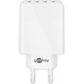 goobay 44962 4-fach USB-Ladegerät 30W, weiß