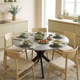 Homcom Esszimmertisch 110 x 76 cm grau