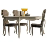 Xlmoebel Esstisch Traditioneller Esstisch aus Holz im Barock- und Rokokostil für den (Esstisch), Hergestellt in Europa weiß