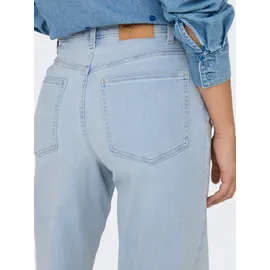 Only ONLMADISON BLUSH HW Wide DNM CRO495 NOOS Turquoise/Light Blue Bleached Denim XS(34)/34