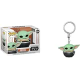 Funko Pop! Vinyl: Star Wars: The Mandalorian S9 - Grogu & Pop! Keychain: Star Wars: The Mandalorian S9 - Grogu (The Child, Baby Yoda)
