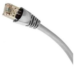 Patchkabel Cat. 6A, 4x2, RJ-45 Stecker, Länge:  5m, grau