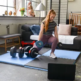 Eyepower 40mm Trainingsmatte mit Rand - 90x90cm Bodenschutz-Matte