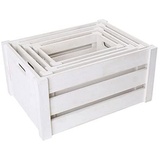Small Foot Company small foot 1499 - Holzkiste weiß, 4er Set, Holz