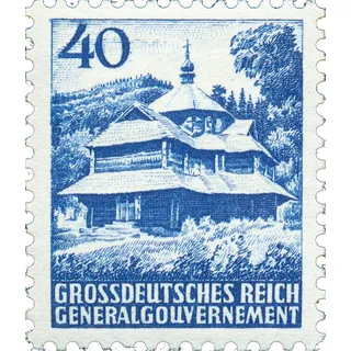 Nicht verausgabter Briefmarkensatz des Generalgouvernements, Michel-Nr.: I-III, postfrisch