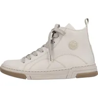 Rieker Sneaker, High Top-Sneaker, Freizeitschuh, Schnürschuh mit Reißverschluss, beige