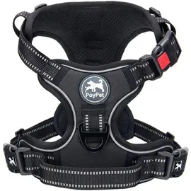 PoyPet Keine Pull Hundegeschirr Schwarz XL
