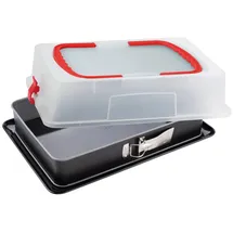 Dr. Oetker Bake & Go Rechteck-Backform mit Haube 38 x 25 cm