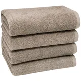ZOLLNER Handtuchset 50 x 100 cm braun 4-tlg.